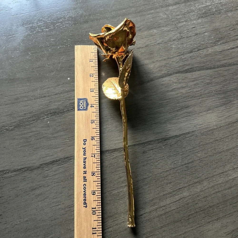 24k Rose Co. Gold Dipped Electroformed Real Rose Made In USA w/Box & Warranty